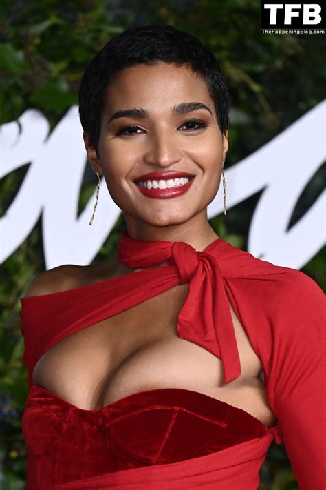 Indya Moore Flashes Her Areolas In A Red Dress At The Fashion Awards