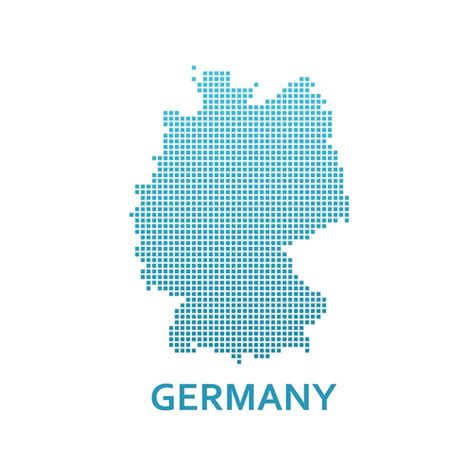 Mapa De Pixels Da Alemanha Vetor Premium