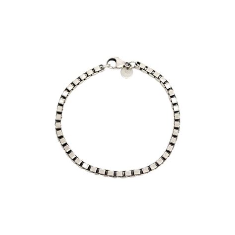 Tiffany And Co Sterling Silver Venetian Box Chain Bracelet For Sale At