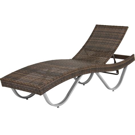 choice products wicker rattan pool chaise lounge