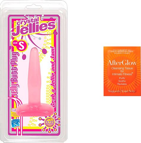 Bundle 2 Items Crystal Jellies Butt Plug Small Pink 5