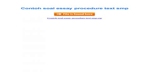 Contoh soal essay procedure text smp fileProcedure Text Dalam Bahasa