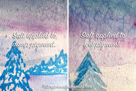 Watercolor Tutorial Salt Painting — Scratchmade Journal