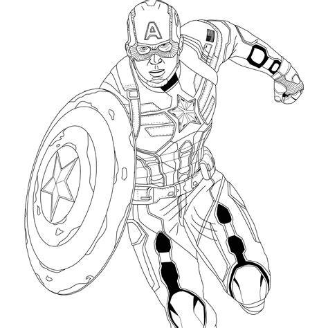 Captain America | Superhero Coloring Pages