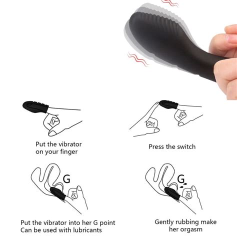 Silicone Vibrating Finger Massager Sleeve Clitoral G Spot Vibrator Ebay