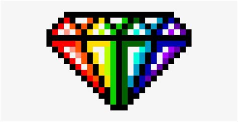Rainbow Diamond Rainbow Diamond Pixel Art 560x360 Png Download Pngkit