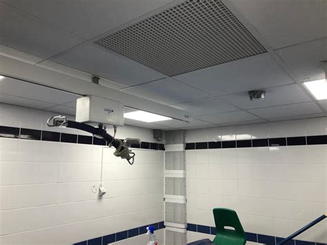Changing room suspended ceiling Southampton — Suspended 