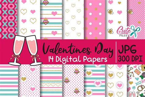 Romantic Scrapbooking Printable Papers Svg File