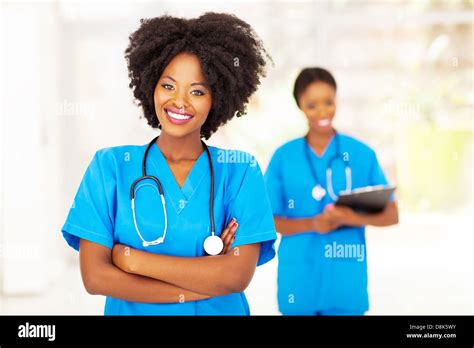 Professional African American Medical Nurse In Office Stock Photo Alamy