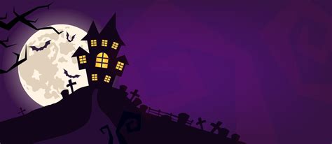 halloween scary vector background spooky graveyard and haunted house at night cartoon