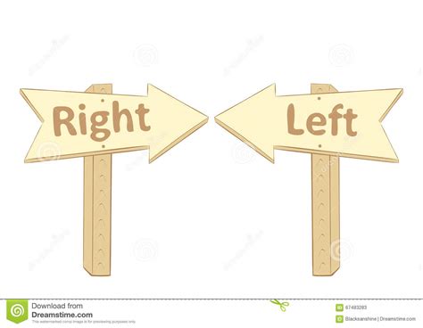 Road Signs Left Right Stock Vector Illustration Of Creatively 67483283