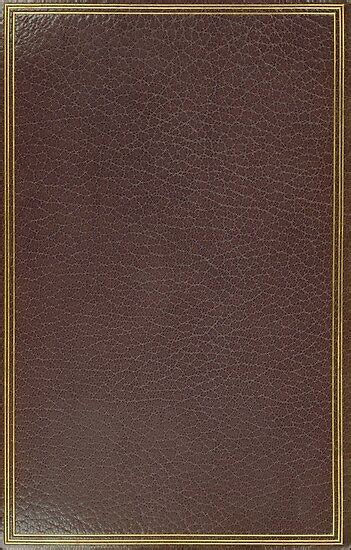 Dark Brown Leather Book Cover With Simple Gold Inlay