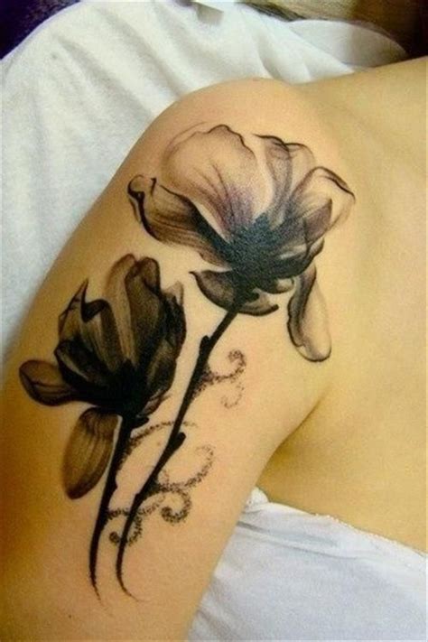 Black Flowers Watercolor Tattoo Tattoomagz › Tattoo Designs Ink