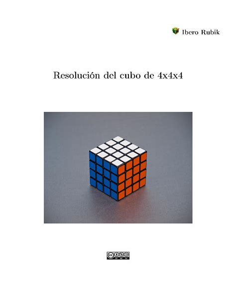 Pdf Resolución Del Cubo De 4x4x4 · Desde Ibero Rubik Recomendamos