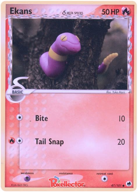 Ekans Delta Species Ex Dragon Frontiers 47 Pokemon Card