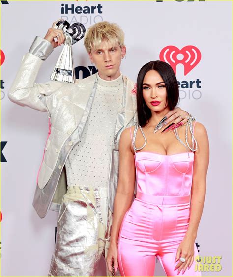Megan Fox Wows In Pink Bodysuit While Supporting Machine Gun Kelly At Iheartradio Awards