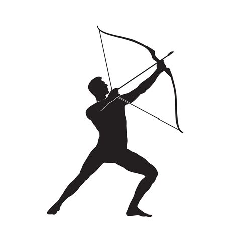 Silhouette Of A Male Archer Silhouette Of An Archery Athlete 15925525