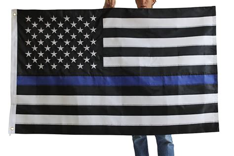 Thin Blue Line Flag Police Officer Support 3x5 Foot With
