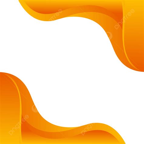 Transparent Curve Vector Png Images Orange Wavy Shapes On Transparent