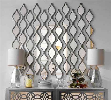 Single Silver Teardrop Panel Mirror 625x5875 Dining Room Wall