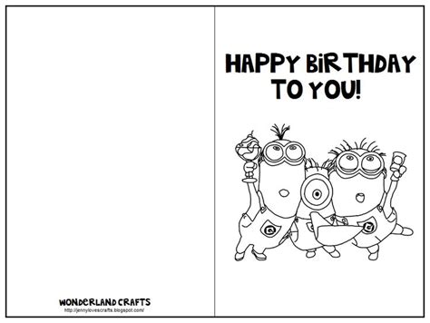 Seasons and celebrations coloring book. Wonderland Crafts | Free printable birthday cards, Happy ...