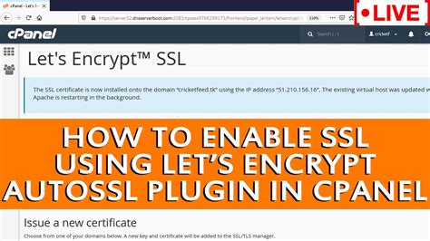How To Enable Ssl Using Let S Encrypt From Cpanel In Steps Nest Hot