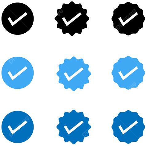 Blue Verified Badge Icon Tick Check Mark Sign Symbol Of Social Media