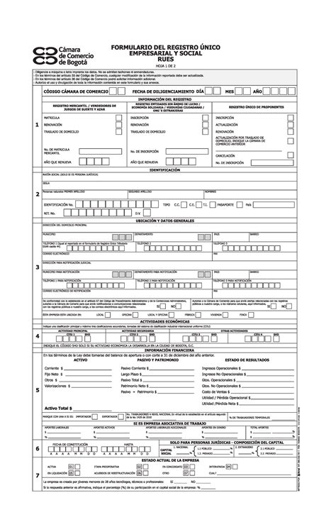 Formulario del Registro Único Empresarial y Social 1312276222 jueves