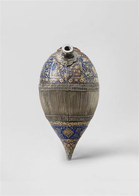 bonhams a qajar enamelled silver ghalian section persia 19th century