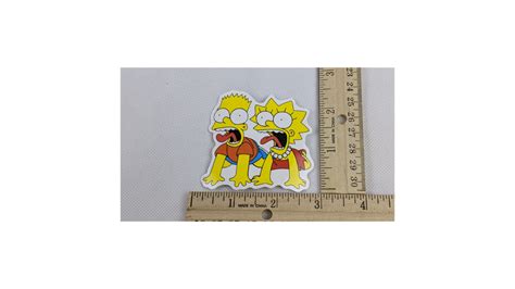 Bart And Lisa Simpson Screaming Vinyl Sticker Totallythings Bart And