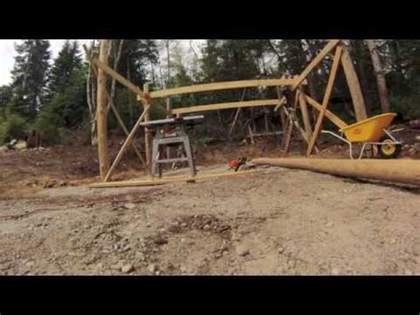 Mix and dump one bag of sascrete/cement in each hole. Beach Wood Timber Frame Carport Build Part 1 - YouTube