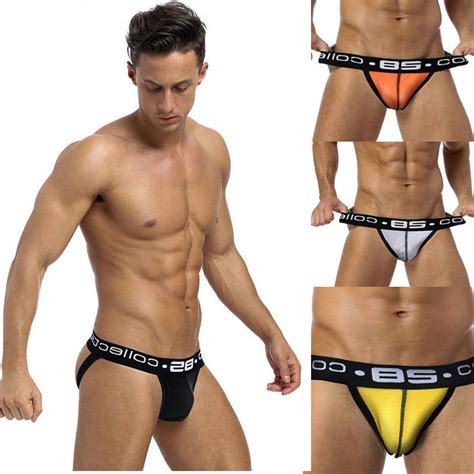 Men Jock Strap Breathable Underwear Backless Jockstrap Briefs Underpant