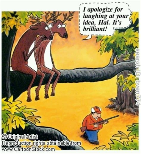 Cartoon Of Dear Setting In A Treelol Deer Hunting Humor Funny Deer