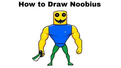 How To Draw Noobius Roblox Bakon Step By Step YouTube