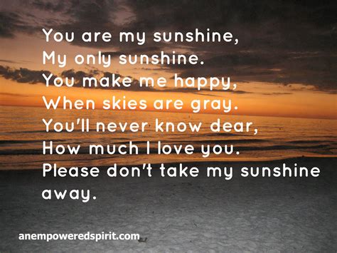You Are My Sunshine Lyrics