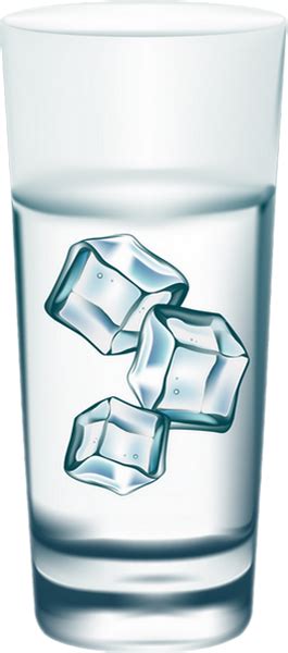 Verre Deau Png Glaçons Tube Boisson Water Ice Cube