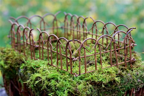 Fairy Garden Fence Rust Color Wire Rustic Miniature Etsy Fairy
