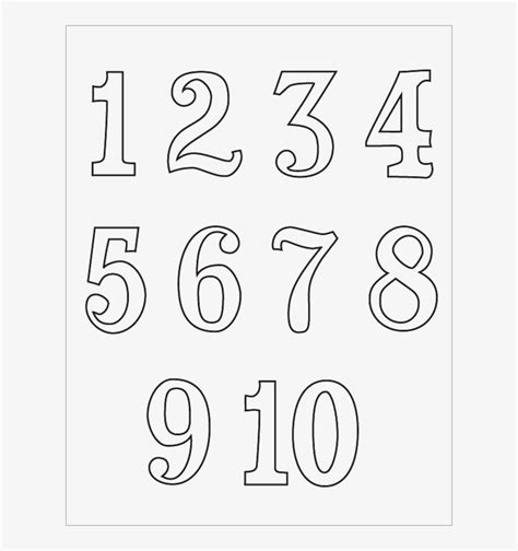 Numbers Black And White Clipart