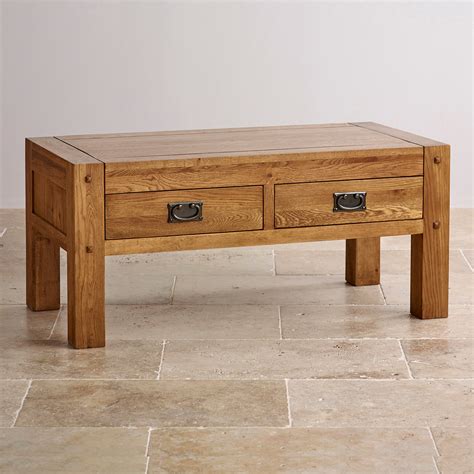 Quercus Coffee Table Rustic Solid Oak Oak Furniture Land