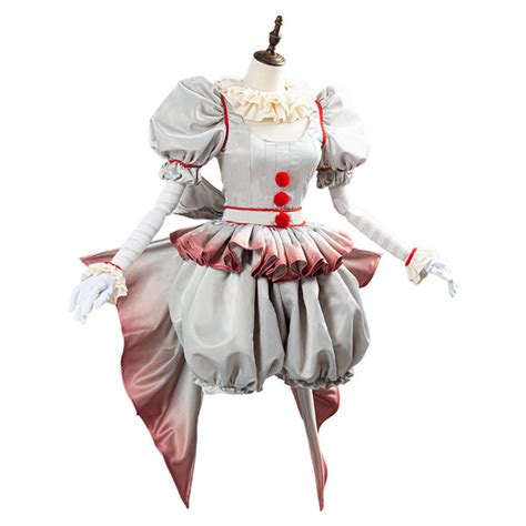 It Pennywise Horror Pennywise The Clown Costume Outfit For Women Girls Halloween Carnival