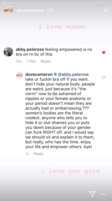 Dove Cameron Claps Back At Trolls Slut Shaming Her On Instagram