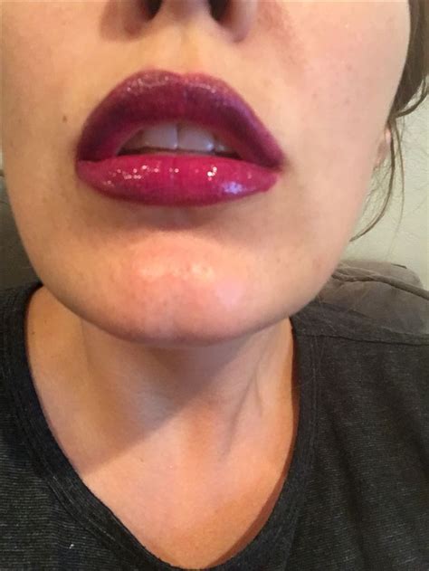 Ombré LipSense Two layers berry on outside and one layer of purple