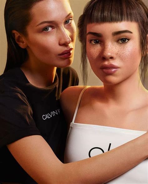 Bella Hadid Makes Out With Lil Miquela Robot In Calvin Klein Campaign