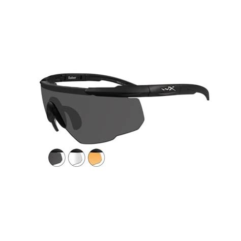wiley x saber advanced sunglasses smoke grey clear rust lens matte black frame w rx insert