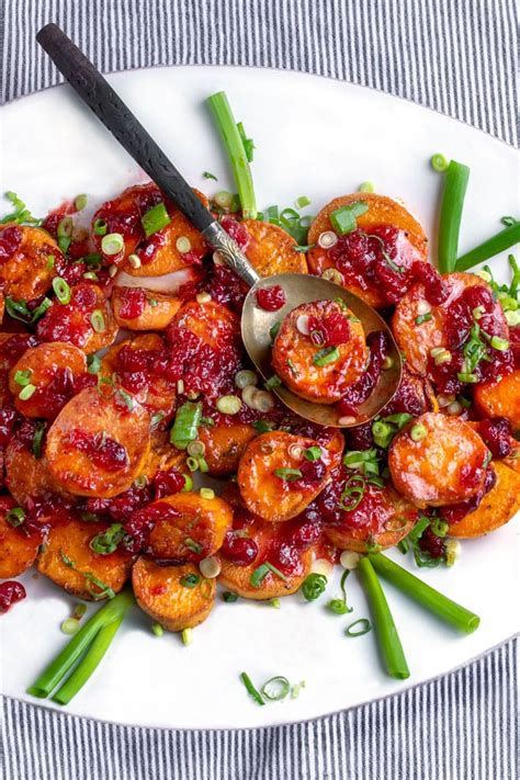 Packed with fiber, protein and flavor you're going to love it! Chili Roasted Sweet Potatoes with Cranberry Maple Citrus Glaze