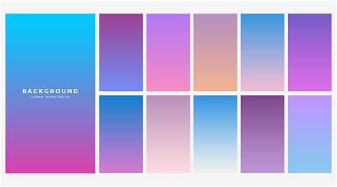 Set Of Blue Gradient Color Combination Download Free