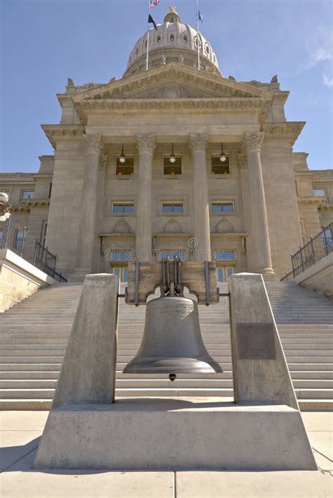 Boise Idaho State Capitol Building And Bell Stock Image Image Of