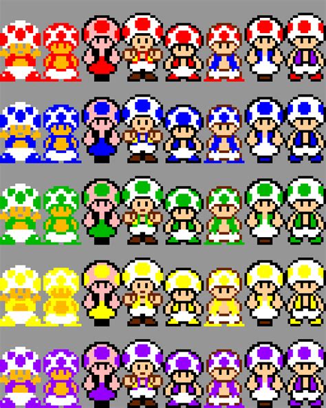Toad Mario Pixel Art Pixel Art Pixel Art Design Pixel Reverasite