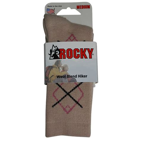 Rocky Rocky Womens Crew Socks Khakipink