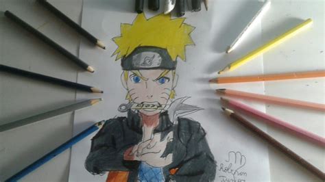 Speed Drawing Naruto Uzumaki Arts Junior Youtube
